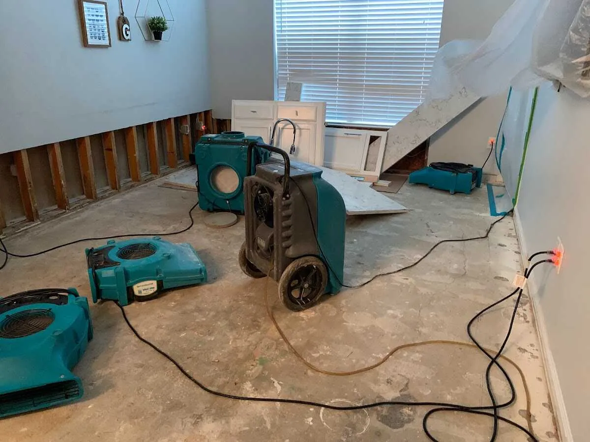 Dehumidifier in flood-cut room for Water Extraction & Removal in Winchester